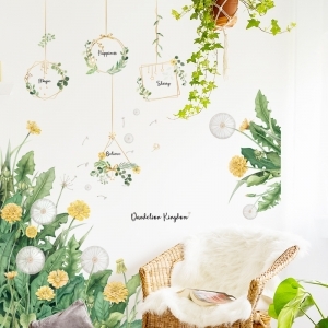 Decal dán tường Decal hoa và dây treo dán tường, trang trí kính đẹp Decal dán tường Decal hoa và dây treo dán tường, trang trí kính đẹp