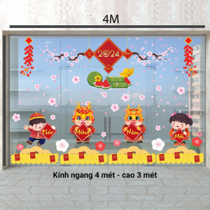 Decal dán tường Decal tết 2024 - Rồng con chúc mừng năm mới giáp thìn Decal dán tường Decal tết 2024 - Rồng con chúc mừng năm mới giáp thìn