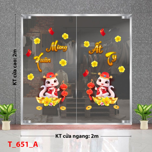 Decal dán tường Decal tết 2025 - 651A Decal dán tường Decal tết 2025 - 651A