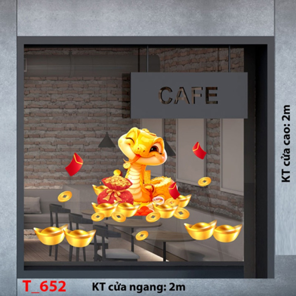 Decal dán tường Decal tết 2025 - 652 Decal dán tường Decal tết 2025 - 652