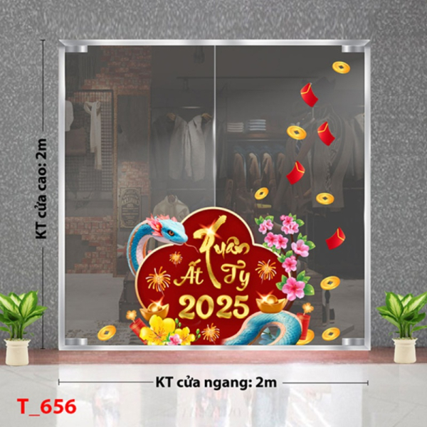 Decal dán tường Decal tết 2025 - 656