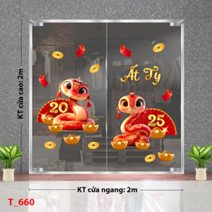 Decal dán tường Decal tết 2025 - 660 Decal dán tường Decal tết 2025 - 660