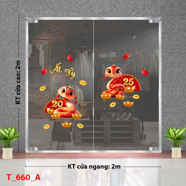 Decal dán tường Decal tết 2025 - 660A Decal dán tường Decal tết 2025 - 660A
