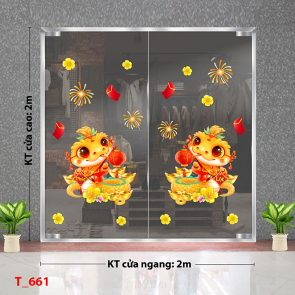 Decal dán tường Decal tết 2025 - 661 Decal dán tường Decal tết 2025 - 661