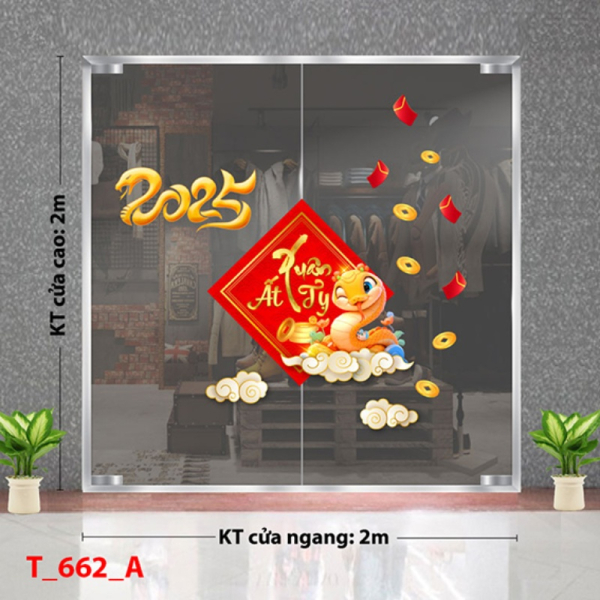 Decal dán tường Decal tết 2025 - 662A Decal dán tường Decal tết 2025 - 662A