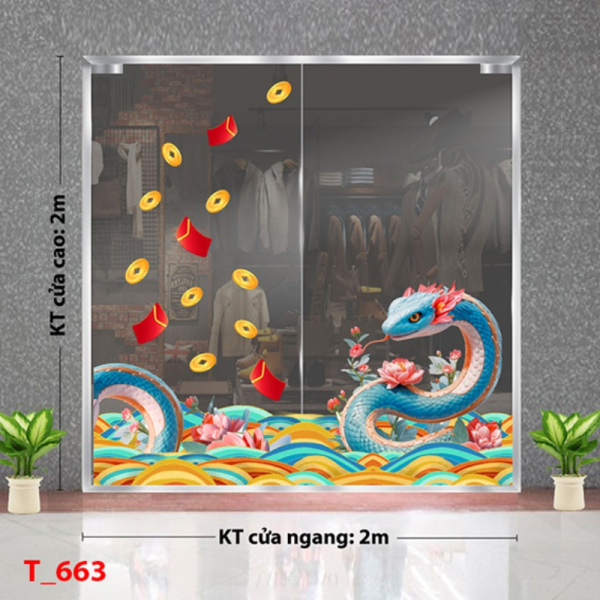 Decal dán tường Decal tết 2025 - 663 Decal dán tường Decal tết 2025 - 663