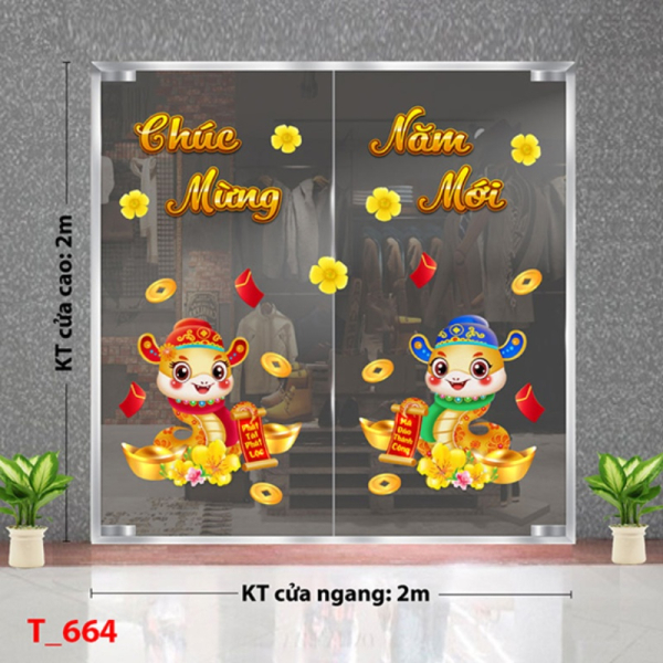 Decal dán tường Decal tết 2025 - 664 Decal dán tường Decal tết 2025 - 664