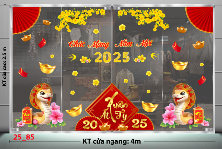 Decal dán tường Decal tết 2025 - Combo 85 Decal dán tường Decal tết 2025 - Combo 85