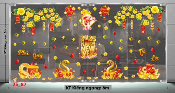 Decal dán tường Decal tết 2025 - Combo 87 Decal dán tường Decal tết 2025 - Combo 87