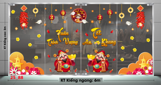 Decal dán tường Decal tết 2025 - Combo 88 Decal dán tường Decal tết 2025 - Combo 88
