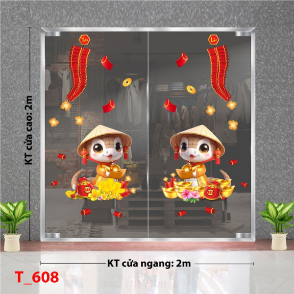 Decal dán tường Decal tết 2025 - Tết 608 Decal dán tường Decal tết 2025 - Tết 608