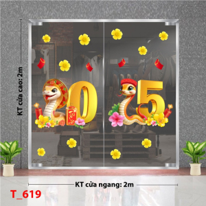 Decal dán tường Decal tết 2025 - Tết 619 Decal dán tường Decal tết 2025 - Tết 619