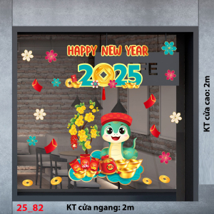 Decal dán tường Decal tết 2025 -Combo 2m Decal dán tường Decal tết 2025 -Combo 2m