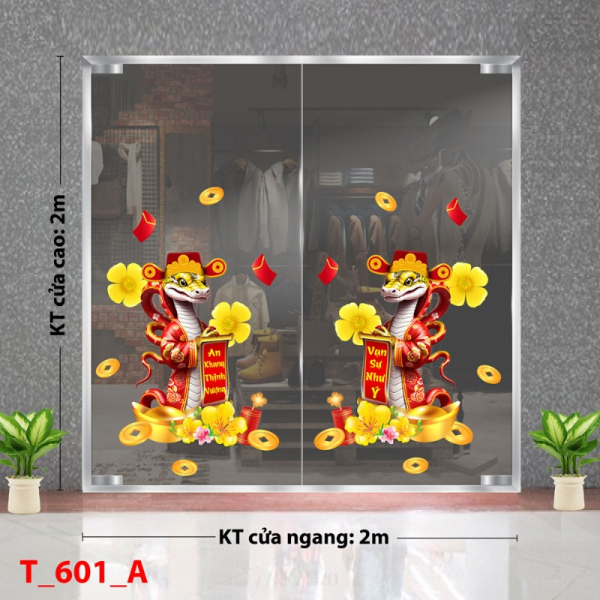 Decal dán tường Decal tết 2025 -Tết 601A Decal dán tường Decal tết 2025 -Tết 601A