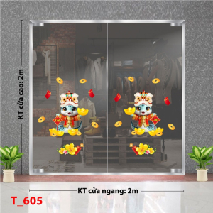 Decal dán tường         Decal tết 2025  -Tết  605