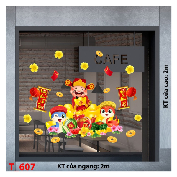 Decal dán tường   Decal tết 2025 -Tết 607 Decal dán tường   Decal tết 2025 -Tết 607