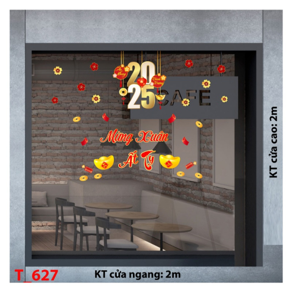 Decal dán tường Decal tết 2025 -Tết 627 Decal dán tường Decal tết 2025 -Tết 627