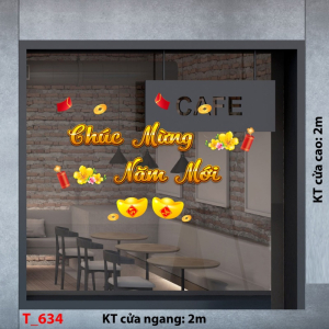 Decal dán tường Decal tết 2025 -Tết 634 Decal dán tường Decal tết 2025 -Tết 634