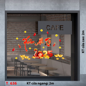 Decal dán tường Decal tết 2025 -Tết 636 Decal dán tường Decal tết 2025 -Tết 636