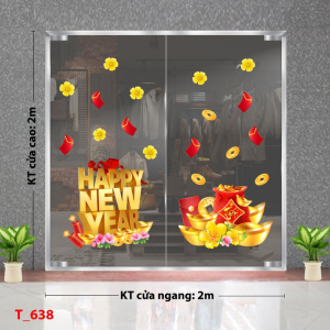 Decal dán tường Decal tết 2025 -Tết 638 Decal dán tường Decal tết 2025 -Tết 638