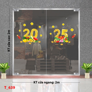 Decal dán tường   Decal tết 2025 -Tết 639