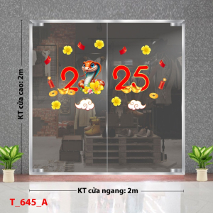 Decal dán tường   Decal tết 2025 -Tết 645A