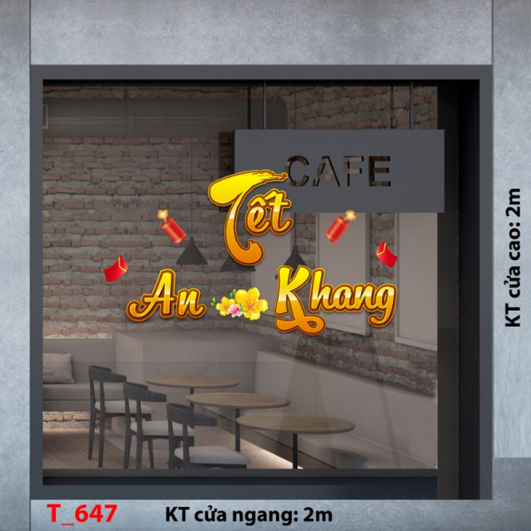 Decal dán tường Decal tết 2025 -Tết 647 Decal dán tường Decal tết 2025 -Tết 647