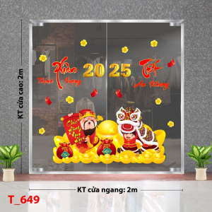 Decal dán tường   Decal tết 2025 -Tết 649