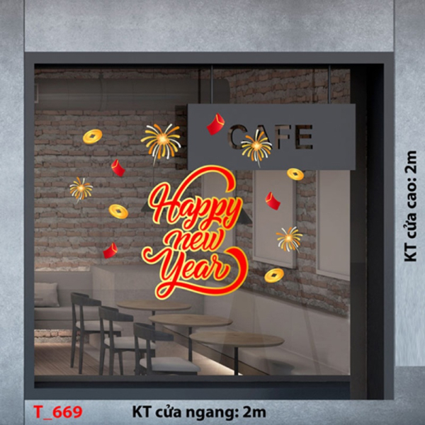 Decal dán tường Decal tết 2025- Tết 669 Decal dán tường Decal tết 2025- Tết 669