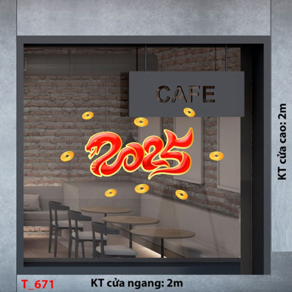 Decal dán tường Decal tết 2025- Tết 671 Decal dán tường Decal tết 2025- Tết 671