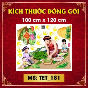 Decal dán tường Decal tết mẹ nấu bánh chưng cùng bé bên dưa hấu đón xuân về Decal dán tường Decal tết mẹ nấu bánh chưng cùng bé bên dưa hấu đón xuân về