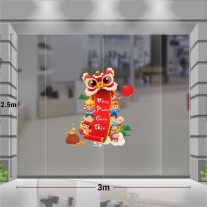 Decal dán tường Decal tết mừng xuân giáp thìn cùng trẻ em Decal dán tường Decal tết mừng xuân giáp thìn cùng trẻ em