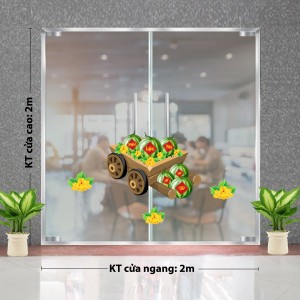 Decal dán tường Decal tết T52 Dưa hấu mừng xuân mới Decal dán tường Decal tết T52 Dưa hấu mừng xuân mới