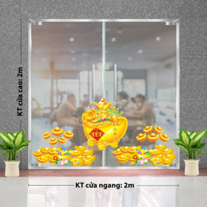 Decal dán tường Decal tết tài lộc quanh năm T22 Decal dán tường Decal tết tài lộc quanh năm T22