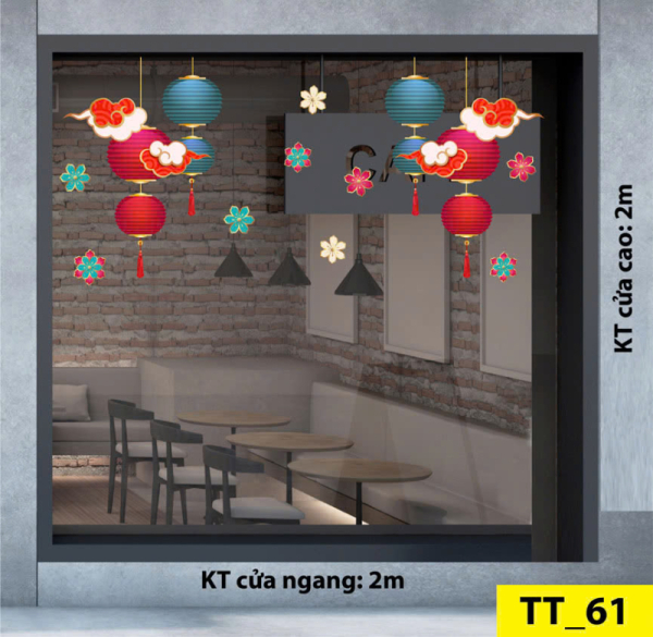 Decal dán tường Decal Tết trung thu 61