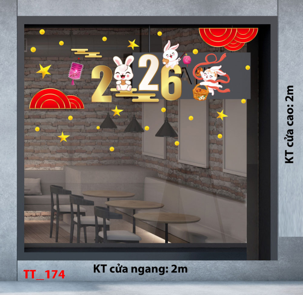 Decal dán tường Decal Tết trung thu mẫu 174