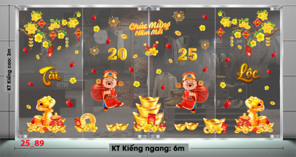 Decal dán tường Decal Tết xuân 2025 - Combo 89 Decal dán tường Decal Tết xuân 2025 - Combo 89