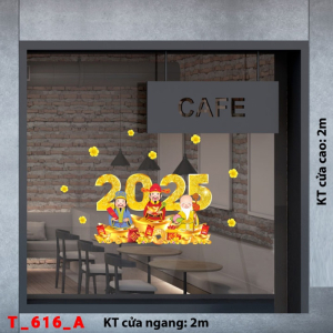 Decal dán tường Decal Tết xuân 2025 - 616A Decal dán tường Decal Tết xuân 2025 - 616A