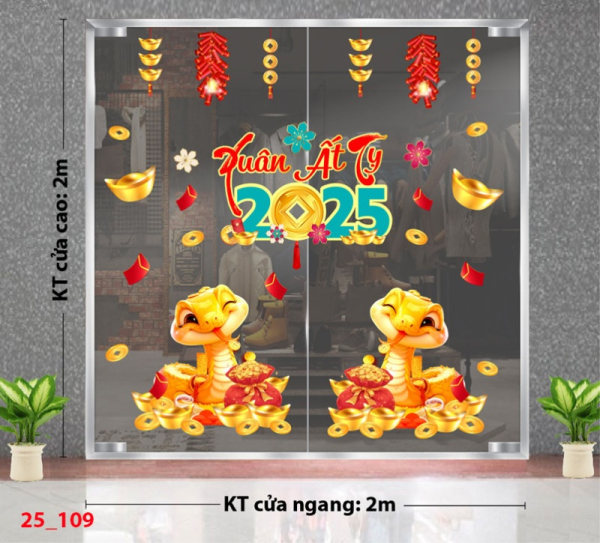 Decal dán tường Decal Tết xuân 2025 - Combo 109 Decal dán tường Decal Tết xuân 2025 - Combo 109