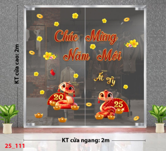 Decal dán tường Decal Tết xuân 2025 - Combo 111 Decal dán tường Decal Tết xuân 2025 - Combo 111