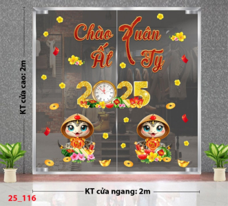 Decal dán tường Decal Tết xuân 2025 - Combo 116 Decal dán tường Decal Tết xuân 2025 - Combo 116