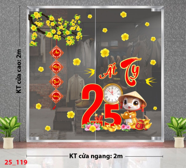 Decal dán tường Decal Tết xuân 2025 - Combo 119 Decal dán tường Decal Tết xuân 2025 - Combo 119