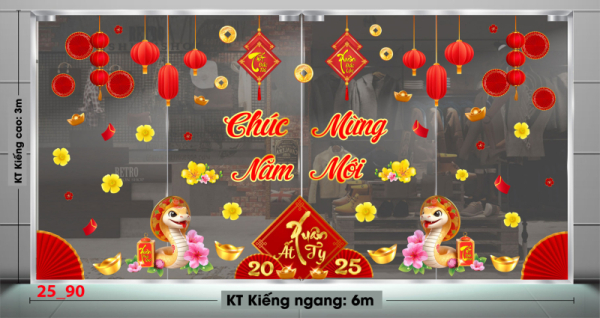 Decal dán tường Decal Tết xuân 2025 - Combo 90 Decal dán tường Decal Tết xuân 2025 - Combo 90