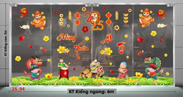 Decal dán tường Decal Tết xuân 2025 - Combo 94 Decal dán tường Decal Tết xuân 2025 - Combo 94