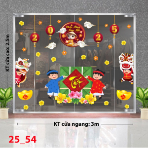 Decal dán tường Decal Tết xuân 2025 - Combo Tết 54 Decal dán tường Decal Tết xuân 2025 - Combo Tết 54