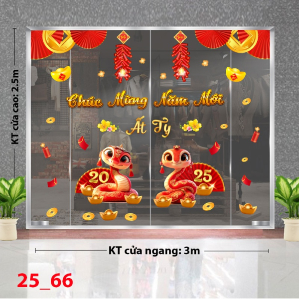 Decal dán tường Decal Tết xuân 2025 - Combo tết 66 Decal dán tường Decal Tết xuân 2025 - Combo tết 66