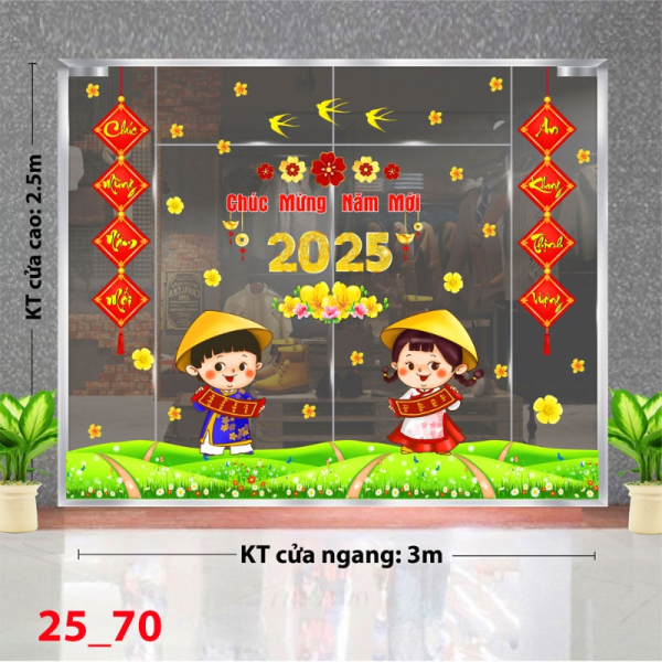 Decal dán tường Decal Tết xuân 2025 - Combo tết 70 Decal dán tường Decal Tết xuân 2025 - Combo tết 70