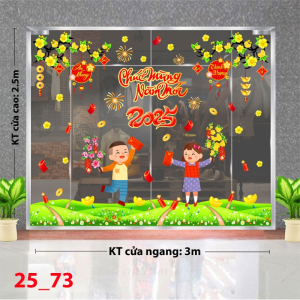 Decal dán tường Decal Tết xuân 2025 - Combo tết 73 Decal dán tường Decal Tết xuân 2025 - Combo tết 73