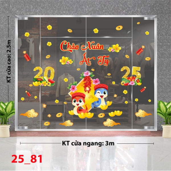Decal dán tường Decal Tết xuân 2025 - Combo tết 81 Decal dán tường Decal Tết xuân 2025 - Combo tết 81
