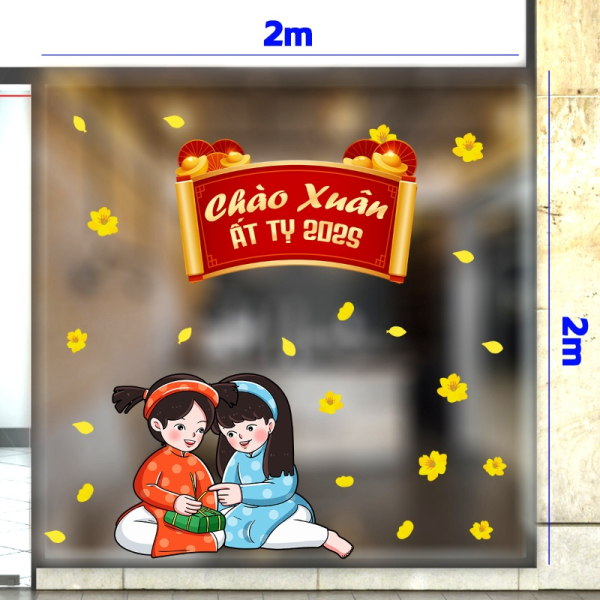 Decal dán tường Decal Tết xuân 2025 - Tết (143 +167) Decal dán tường Decal Tết xuân 2025 - Tết (143 +167)